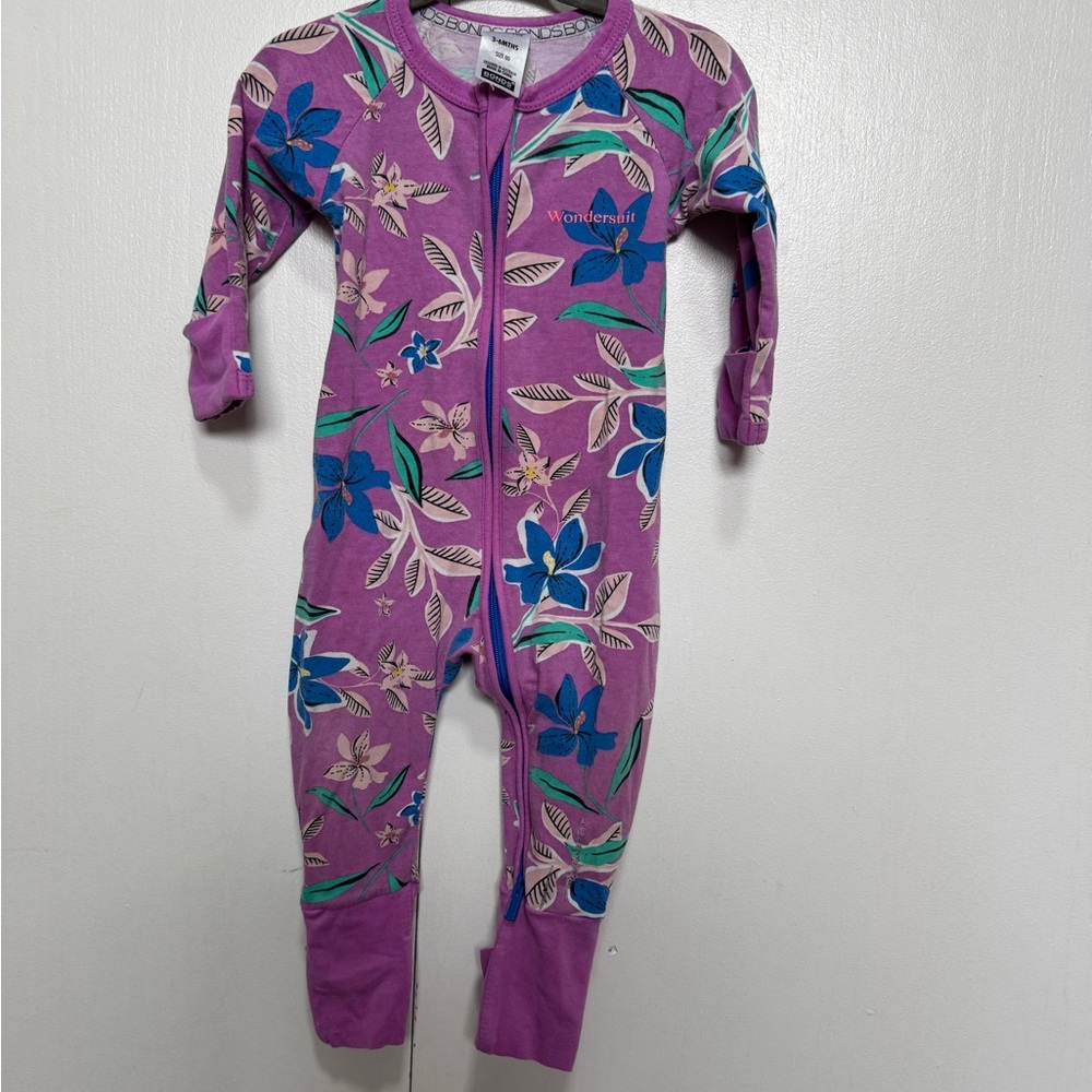 Bonds Purple Floral Baby Footie